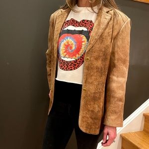 Vintage suede oversized blazer from Neiman's
